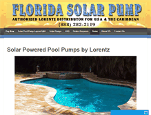 Tablet Screenshot of floridasolarpump.com